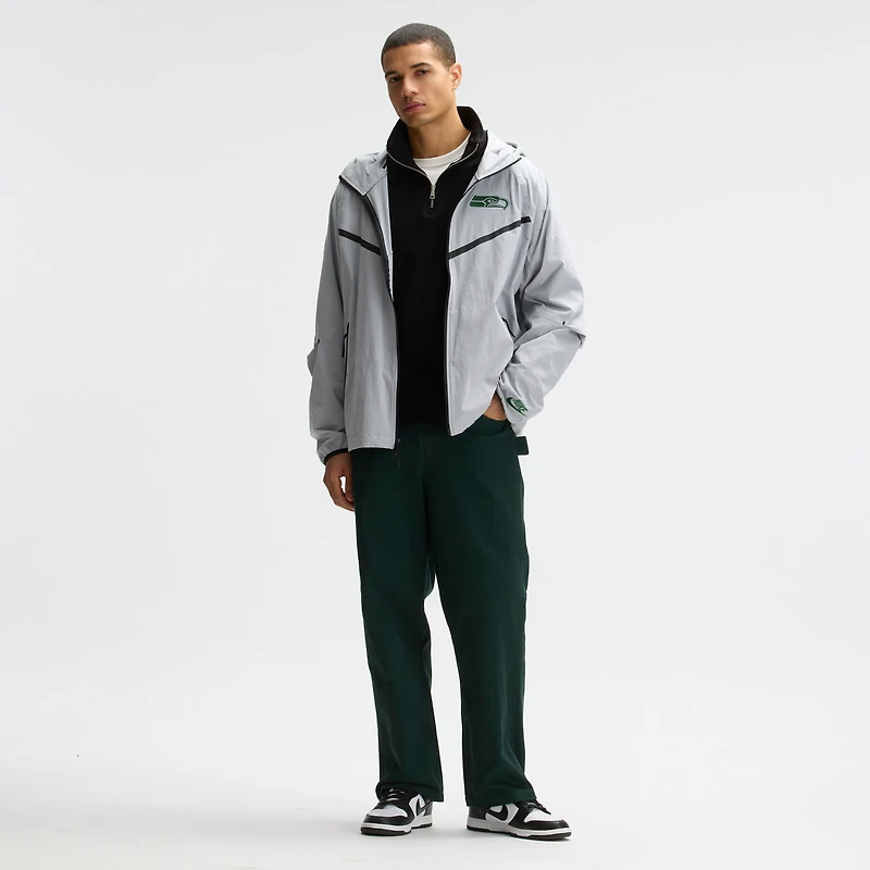 Men's Nike Wolf Gray Seattle Seahawks 2025 Rivalries Collection Tech Raglan Full-Zip Jacket