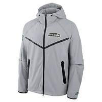 Men's Nike  Wolf Gray Seattle Seahawks 2025 Rivalries Collection Tech Raglan Full-Zip Jacket