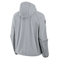 Veste Nike Wolf Grey Seattle Seahawks 2025 Rivalries Collection Tech Raglan à fermeture éclair intégrale pour homme