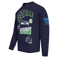 Sweat-shirt à enfiler épaules tombantes Turn It Up pour homme Pro Standard College Navy Seattle Seahawks