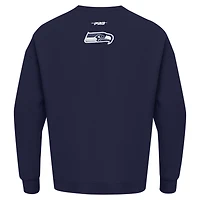 Sweat-shirt à enfiler épaules tombantes Turn It Up pour homme Pro Standard College Navy Seattle Seahawks