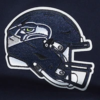 Men's Pro Standard College Navy Seattle Seahawks Turn It Up Drop Shoulder Pullover Sweatshirt