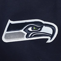 Men's Pro Standard College Navy Seattle Seahawks Turn It Up Drop Shoulder Pullover Sweatshirt