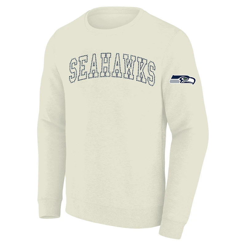 Sweat-shirt polaire crème pour homme, coupe grande taille, Seattle Seahawks