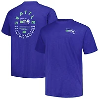 T-shirt pour homme Profile Royal Seattle Seahawks Big & Tall Two-Hit Throwback