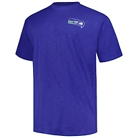 T-shirt pour homme Profile Royal Seattle Seahawks Big & Tall Two-Hit Throwback