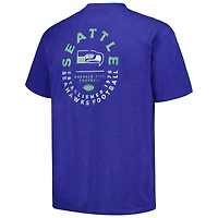 T-shirt pour homme Profile Royal Seattle Seahawks Big & Tall Two-Hit Throwback