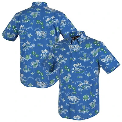 Chemise boutonnée rétro Kekai Performance pour homme, bleu, Reyn Spooner, des Seattle Seahawks