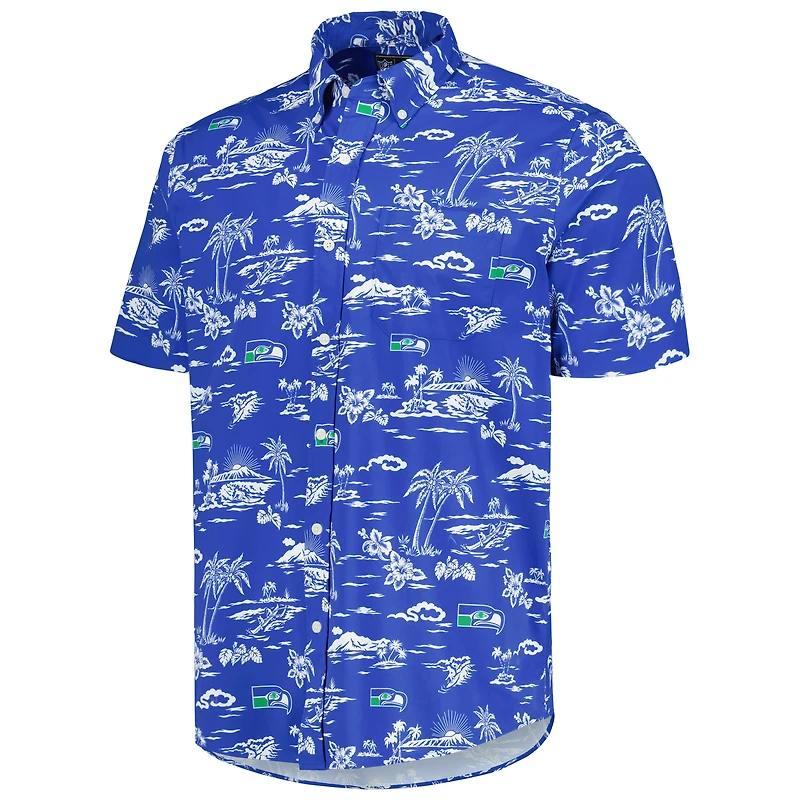 Chemise boutonnée à imprimé Kekai Reyn Spooner Royal Seattle Seahawks pour homme