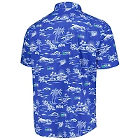 Men's Reyn Spooner Royal Seattle Seahawks Throwback Kekai Print Button-Up Shirt