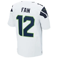 Maillot d'élite Nike blanc Seattle Seahawks 12s pour homme