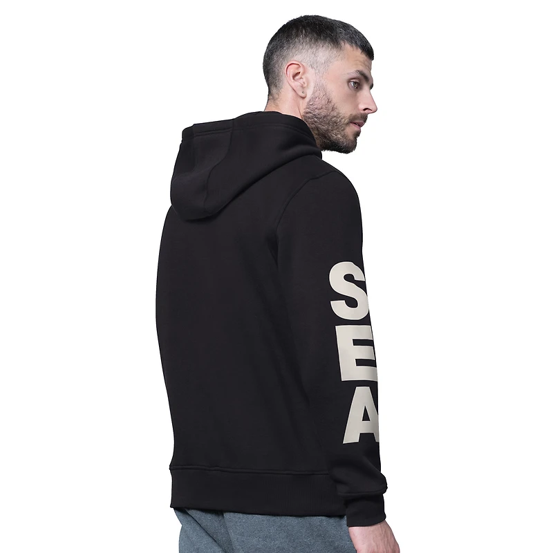 Men's Starter Black Seattle Seahawks Handoff Hoodie