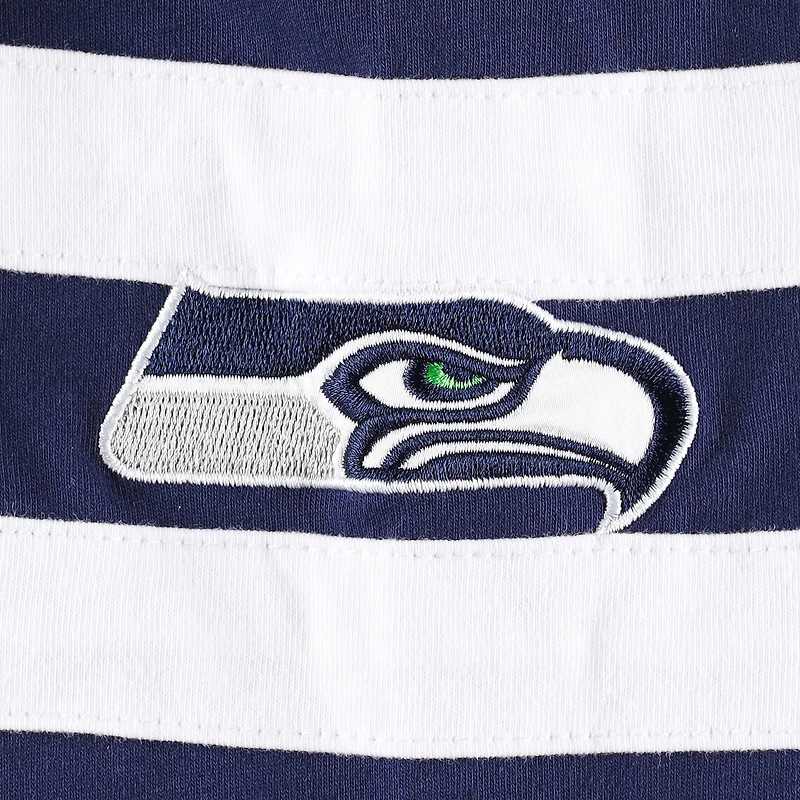 T-shirt à manches longues Starter College bleu marine/blanc Seattle Seahawks pour homme