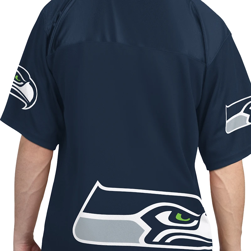 Men's Starter  College Navy/White Seattle Seahawks Short Sleeve & Long T-Shirt Combo Pack