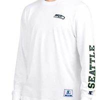 Men's Starter  College Navy/White Seattle Seahawks Short Sleeve & Long T-Shirt Combo Pack