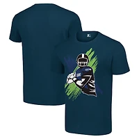 T-shirt graphique pour homme, bleu marine, avec logo Player X des Seattle Seahawks