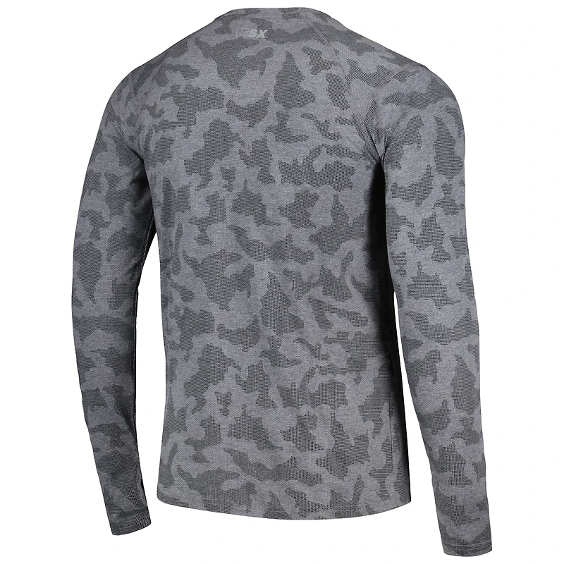 T-shirt à manches longues pour hommes Starter Heather Charcoal Seattle Seahawks mi-temps