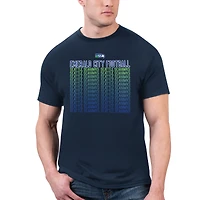 T-shirt bleu marine avec slogan des Seattle Seahawks pour homme