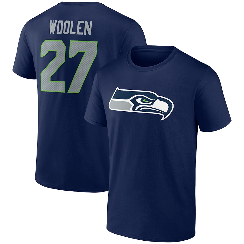 Men's Tariq Woolen College Navy Seattle Seahawks Player Icon T-Shirt