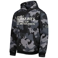Sweat à capuche The Wild Collective Seattle Seahawks Camo noir pour homme