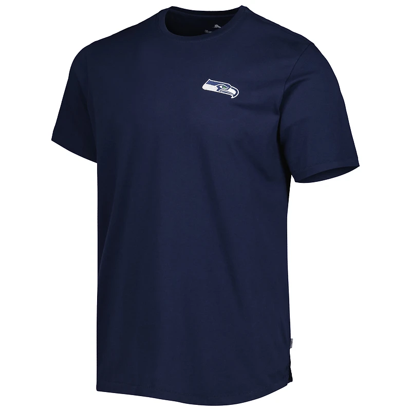 Men's Tommy Bahama College Navy Seattle Seahawks Bali Skyline T-Shirt