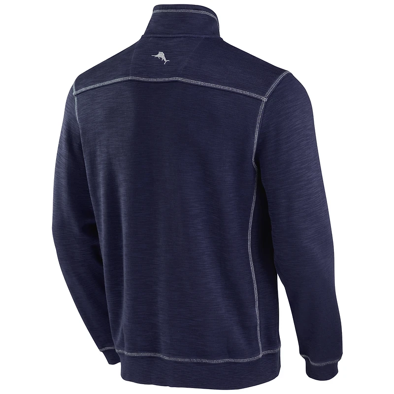 Men's Tommy Bahama College Navy Seattle Seahawks Big & Tall Tobago Bay Half-Zip Sweatshirt