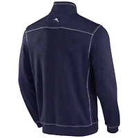 Men's Tommy Bahama College Navy Seattle Seahawks Big & Tall Tobago Bay Half-Zip Sweatshirt