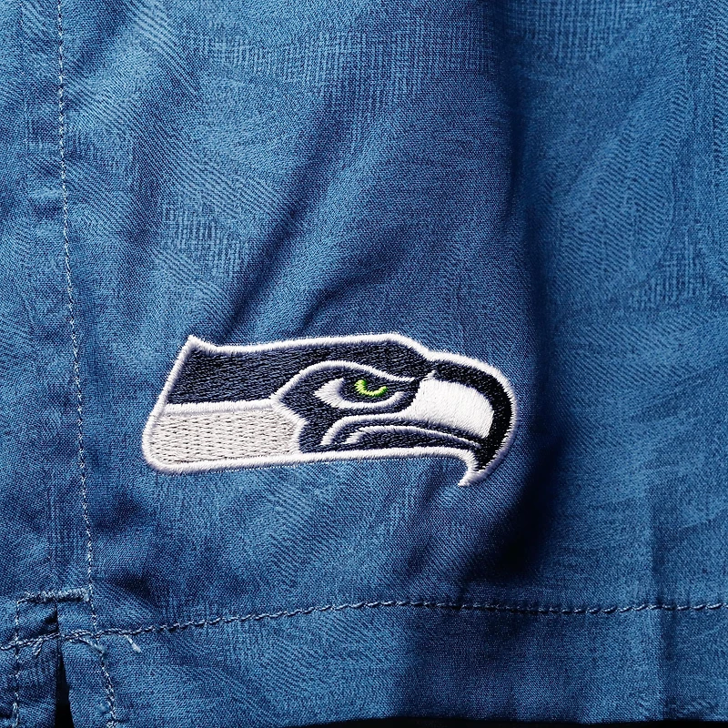 Men's Tommy Bahama College Navy Seattle Seahawks Naples Layered Leaves Swim Trunks