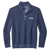 Men's Tommy Bahama  College Navy Seattle Seahawks Sport Tobago Half-Zip Pullover
