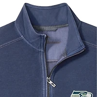Men's Tommy Bahama  College Navy Seattle Seahawks Sport Tobago Half-Zip Pullover