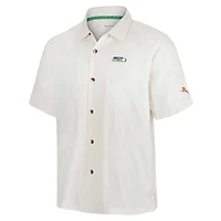 Chemise boutonnée blanche pour homme Tommy Bahama Seattle Seahawks Coconut Matchup Camp