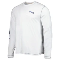 Men's Tommy Bahama White Seattle Seahawks Laces Out Billboard Long Sleeve T-Shirt