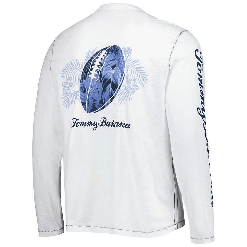 Men's Tommy Bahama White Seattle Seahawks Laces Out Billboard Long Sleeve T-Shirt