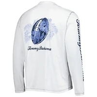 Men's Tommy Bahama White Seattle Seahawks Laces Out Billboard Long Sleeve T-Shirt