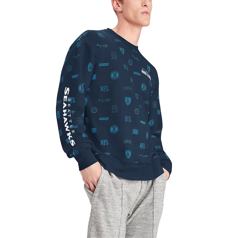 Sweat Tommy Hilfiger College Navy Seattle Seahawks Reid Graphic pour homme