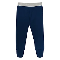 Ensemble 3 pièces avec body à manches longues, pantalon et bonnet en tricot revers Little Champ des Seattle Seahawks pour nouveau-nés nourrissons