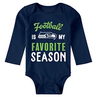 Newborn & Infant WEAR by Erin Andrews Seattle Seahawks Three-Piece Turn Me Around Bodysuits Pant Set