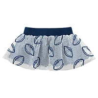 Newborn Heather Gray/Navy Seattle Seahawks All Dolled Up Three-Piece Bodysuit, Skirt & Booties Set