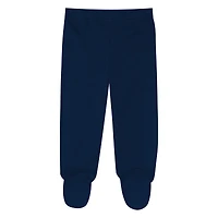 Newborn Outerstuff College Navy Seattle Seahawks Little Champ Three-Piece Long Sleeve Bodysuit, Pants and Cuffed Hat Set