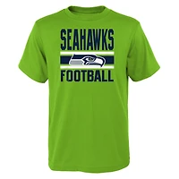 Preschool Navy/Neon Green Seattle Seahawks Fan Fave T-Shirt Combo Set