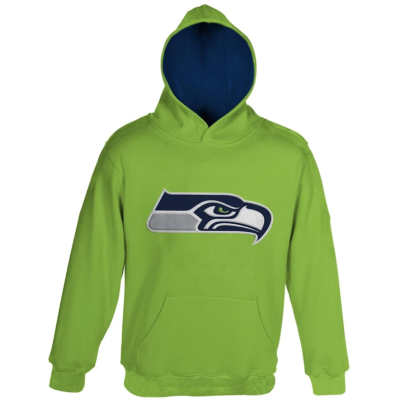 Preschool Neon Green Seattle Seahawks Fan Gear Prime Pullover Hoodie
