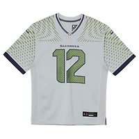 Preschool Nike 12s Wolf Gray 2025 Rivalries Collection Game Jersey