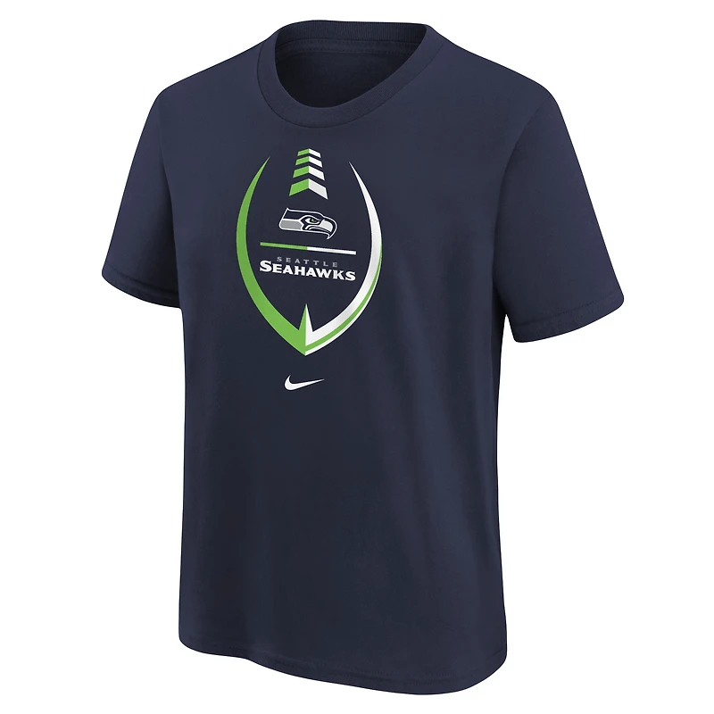 Préscolaire Nike College Navy Seattle Seahawks Icon Wordmark - T-shirt