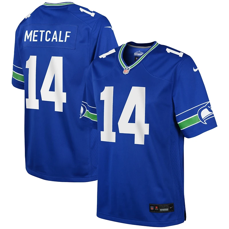 Maillot de match Nike DK Metcalf Royal Seattle Seahawks pour enfants d'âge préscolaire