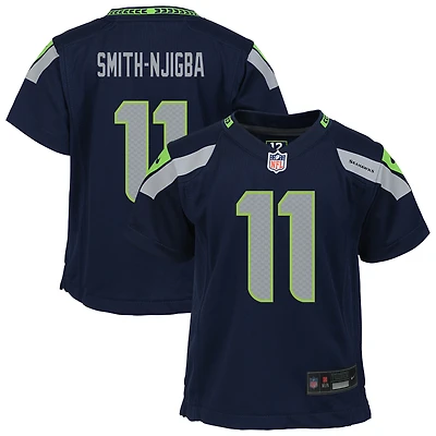 Maillot de match Nike Jaxon Smith-Njigba College Navy Seattle Seahawks pour enfants d'âge préscolaire