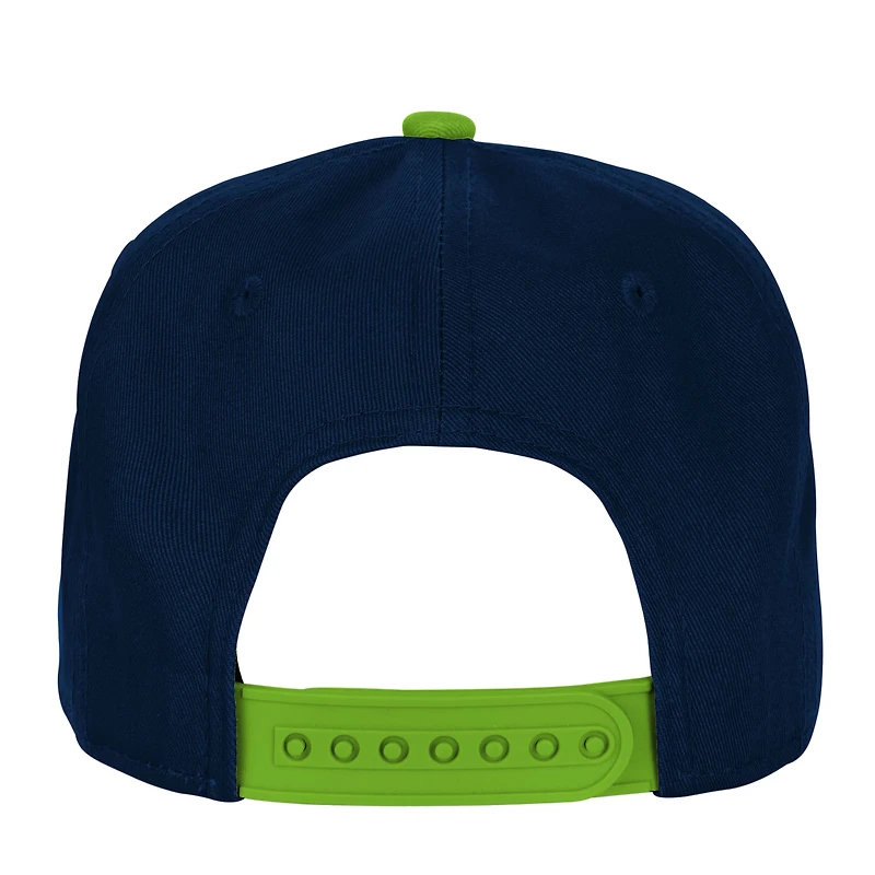 Casquette Snapback Essentials Seattle Seahawks Navy pour enfants d'âge préscolaire Outerstuff College