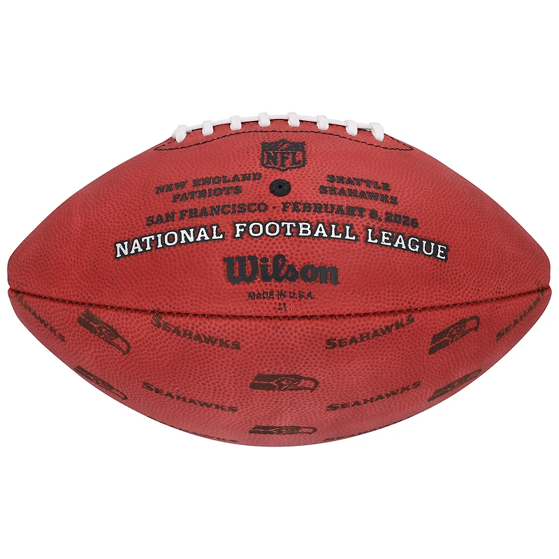 Rashid Shaheed Seattle Seahawks Autographed Super Bowl LX Champions Wilson Duke Football