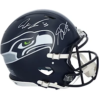Casque Riddell Speed authentique dédicacé par Sam Darnold et Jaxon Smith-Njigba des Seattle Seahawks