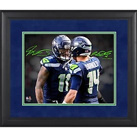 Sam Darnold & Jaxon Smith-Njigba Seattle Seahawks Facsimile Signature Framed 11" x 14" Spotlight Photograph