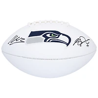 Sam Darnold & Kenneth Walker III Seattle Seahawks Autographed Franklin White Panel Football